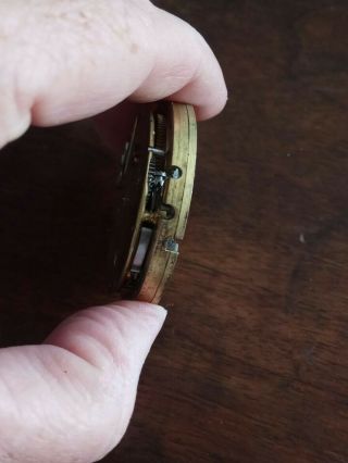 An Antique Minuet Repeating Pocket watch Movement & dial parts 4
