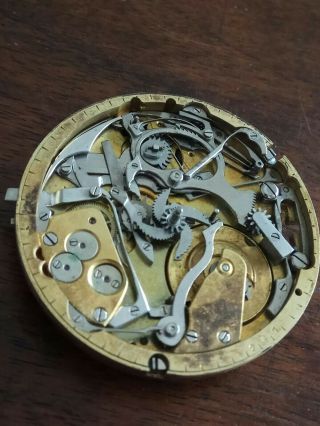 An Antique Minuet Repeating Pocket watch Movement & dial parts 6