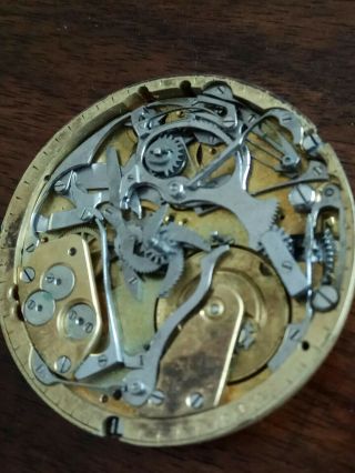 An Antique Minuet Repeating Pocket watch Movement & dial parts 7