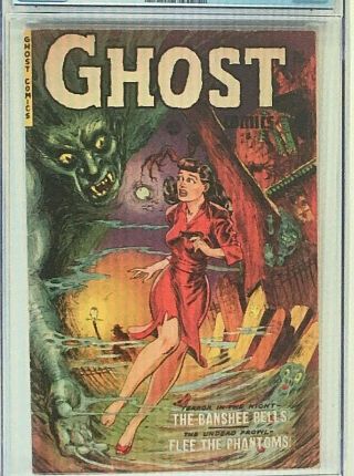 Ghost Comics 1 Cgc 5.  0 Ow - W Pre - Code Horror Rare Pch 1951 Fiction House Gga