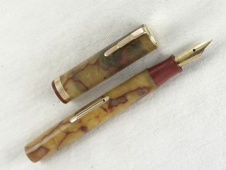 VINTAGE ONYX WATERMAN ' S LADY PATRICIA FOUNTAIN PEN SET FLEXIBLE NIB RESTORED 3