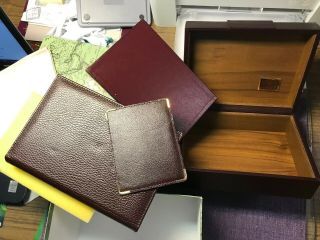 Vintage Rolex 80 - 90’s leather Day - Date 71.  00.  01 Box With notebook - Pad; Wallet 4