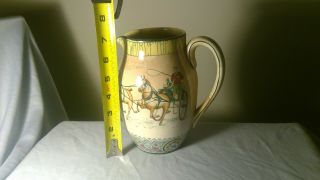 Vintage Buffalo Pottery Pitcher 1907 Horse Show (one Owner)