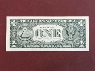 1988 $1 Federal Reserve Error Note Rare 2 digit mismatched Star CU 2