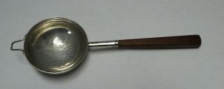 Antique Tiffany Makers Sterling Silver Tea Strainer Wood Handle