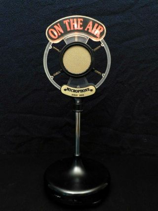 Vintage Old Art Deco Antique On - Air Transistor Microphone Radio In Spring Style