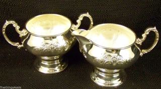 Gorham Silver Chantilly Creamer Pitcher Sugar Bowl Set View Our Other Listings