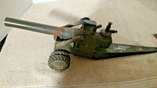 VINTAGE Conestoga Big Bang 105MM Cannon,  Army Green,  1950 ' s CAST IRON TOY 4