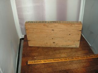 VINTAGE Small Kraft Wood PHILADELPHIA BRAND CREAM CHEESE BOX 9 1/4 x 4 3/4 2