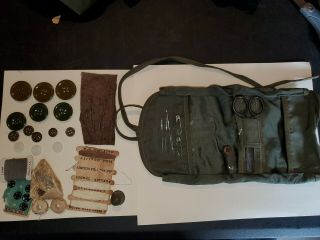 Us Army Ww2 Sewing Kit Housewife More Than Complete And Near