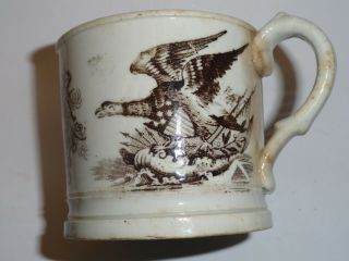 Antique 18th Century Ironstone Mug With Turkey Head