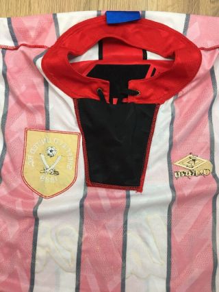 Sheffield United Home Shirt 1992 - 1994 Laver Umbro Rare Players Jersey 2 See Des 5