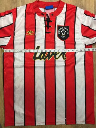 Sheffield United Home Shirt 1992 - 1994 Laver Umbro Rare Players Jersey 2 See Des 7