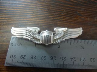 Vintage Sterling Silver 20 Gm Amico Wwii Army Air Force Pilot Wings Pin