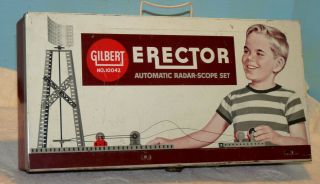 Vintage A.  C.  Gilbert Erector Set " Automatic Radar - Scope Set " 10042 W/book 1959