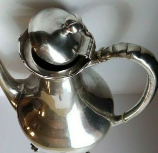 Marvelous Antique Sterling Silver Coffee Pot (1 pound 0.  5 oz) 8