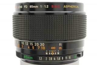 【RARE EXC,  】Canon FD 85mm f1.  2 S.  S.  C.  Aspherical MF Lens from Japan 328 9