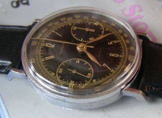 EXTRA 1940 ' s VINTAGE PHIGIED EXTRA CHRONOGRAPH MANUFACTURED BY ANGELUS 4