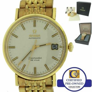 Vintage 1969 14k Gold Filled Omega Seamaster De Ville Automatic Watch Omega Band