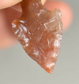Triangular Jasper Arrowhead,  Neolithic,  2,  6cm,  West Sahara: 75