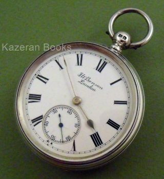 Antique Victorian J W Benson Solid Silver Fob Pocket Watch 1901 The Ludgate