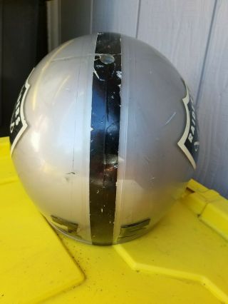 OAKLAND RAIDERS Marietta Clear Shell Vintage Game Worn Football Helmet ' 72 4