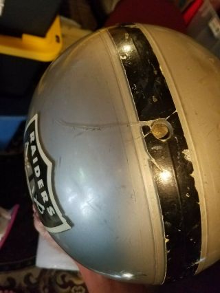 OAKLAND RAIDERS Marietta Clear Shell Vintage Game Worn Football Helmet ' 72 7