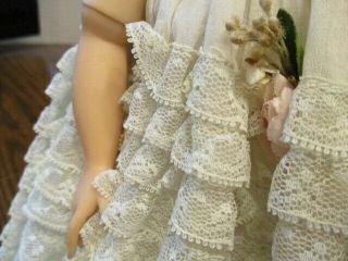 Rare Vintage 1950s Madame Alexander HIGH BLUSH ELISE QUEEN? Doll Gorgeous Bride 8