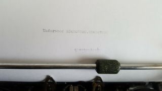 RARE COLOR Antique 1926 Underwood Vintage Typewriter Industrial Gray. 4