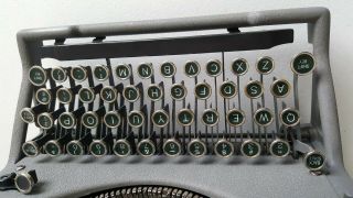 RARE COLOR Antique 1926 Underwood Vintage Typewriter Industrial Gray. 8