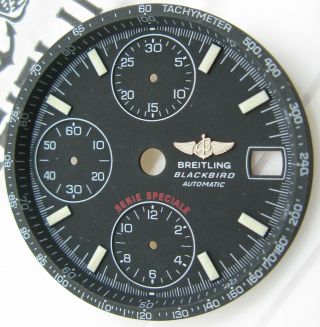 Vintage Dial Breitling Blackbird Automatic 12 Hrs.  3 Counters Fit Val.  7750