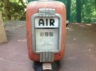 Vintage Eco 97 Tireflator Wall Mount Air Meter And Hose 2