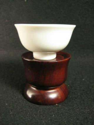Vintage Japanese C.  1930 Lacquer Rose Wood Butsudan Buddhist Sake Cup Stand