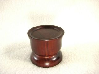 VINTAGE JAPANESE c.  1930 LACQUER ROSE WOOD BUTSUDAN BUDDHIST SAKE CUP STAND 4