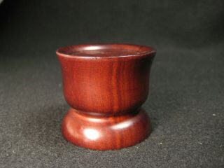 VINTAGE JAPANESE c.  1930 LACQUER ROSE WOOD BUTSUDAN BUDDHIST SAKE CUP STAND 5