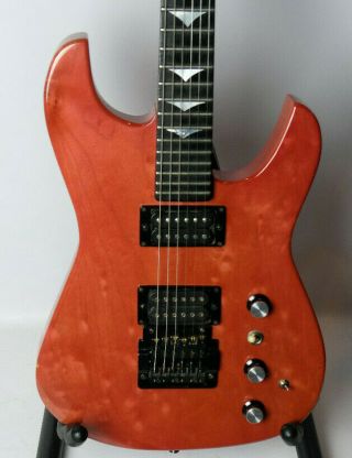 Vtg Bc Rich St Dimarzio Usa Pink Trans Custom 1985 80’s Rare Electric Guitar