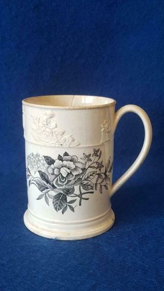 Good Collector’s Piece 1830s Copeland Garrett Late Spode Creamware Mourning Mug