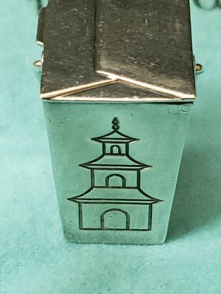 RARE Vintage Tiffany & Co Sterling Silver Chinese Take Out Pill Box 925 2