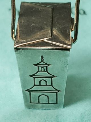 RARE Vintage Tiffany & Co Sterling Silver Chinese Take Out Pill Box 925 7