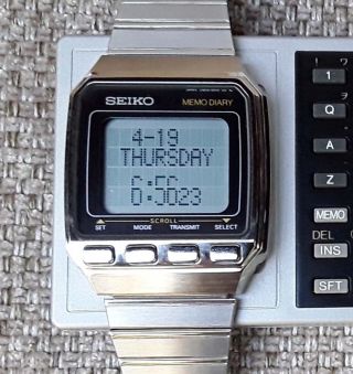 Seiko Memo - Diary UW02 (Metal cased UC - 3000).  VERY RARE Vintage Computer Watch. 7