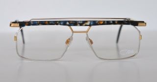 Cazal Vintage Eyeglasses - Nos - Model 752 - Col.  800 - Gold & Marble Black,  Blue