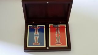 Vintage Authentic Jerry ' s Nugget Casino Playing Cards Set In Wooden Case 2