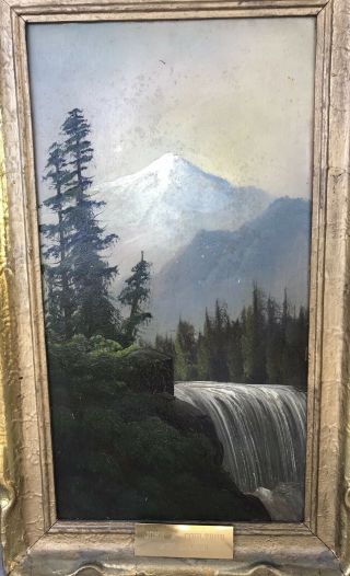Antique Listed California Artist John A.  Coultrup Mount Shasta Oil Painting 4