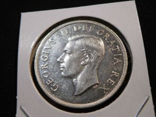 V12 Canada 1948 Silver Dollar Very Choice AU RARE Date 2
