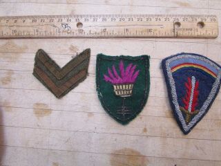 3 Us Military Army Vintage Patch Theater Made Ww1 Homemade Antique