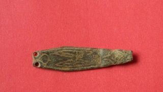 Metal Detector Finds.  Anglo Saxon Strap End.  Uk Only