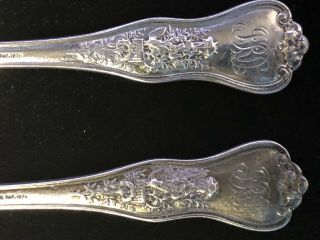 Rare Tiffany Olympian Pat.  Sterling Silver Set of 6 Butter Knife set Pat.  1878 7