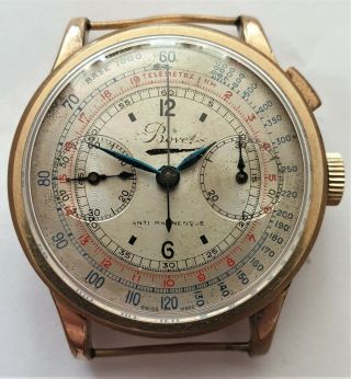 Vintage Bovet Multicolor Calatrava Chronograph With Valjoux 22 From 40 