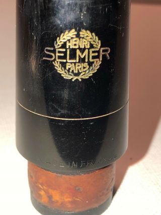 Vintage Selmer Henri Paris Hs Oval Made In France Clarinet.  95mm Tip Opening