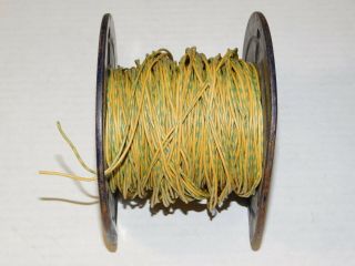 Vtg 1950 Western Electric Switchboard Cloth Wire Spool Speaker Amp Green Yellow 6